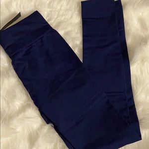 OS fleece lined Navy Blue leggings